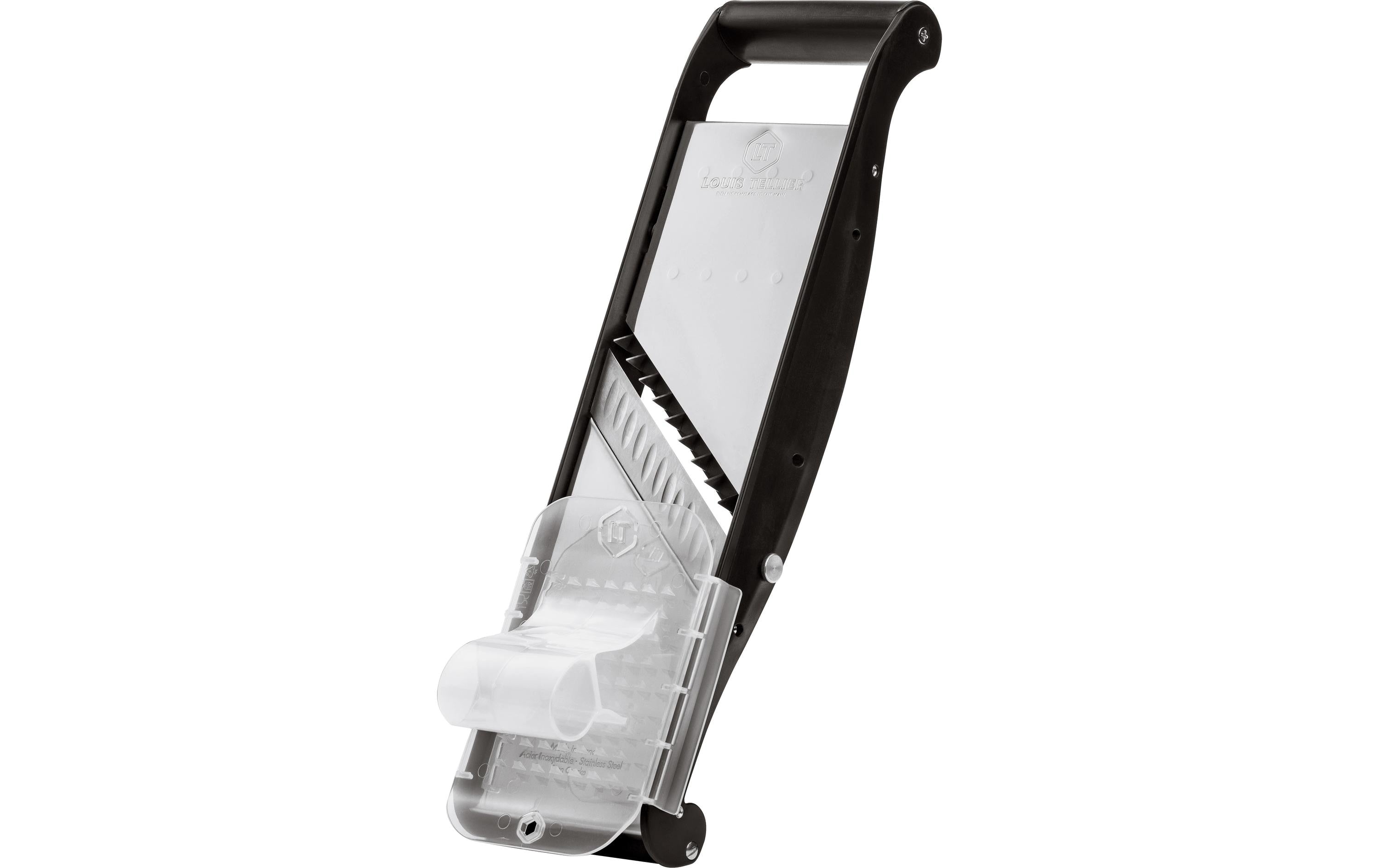 Paderno Mandoline, 2 Klingen (4/10 mm), 11,5 × 38 × 4,5 cm, Edelstahl, Silber