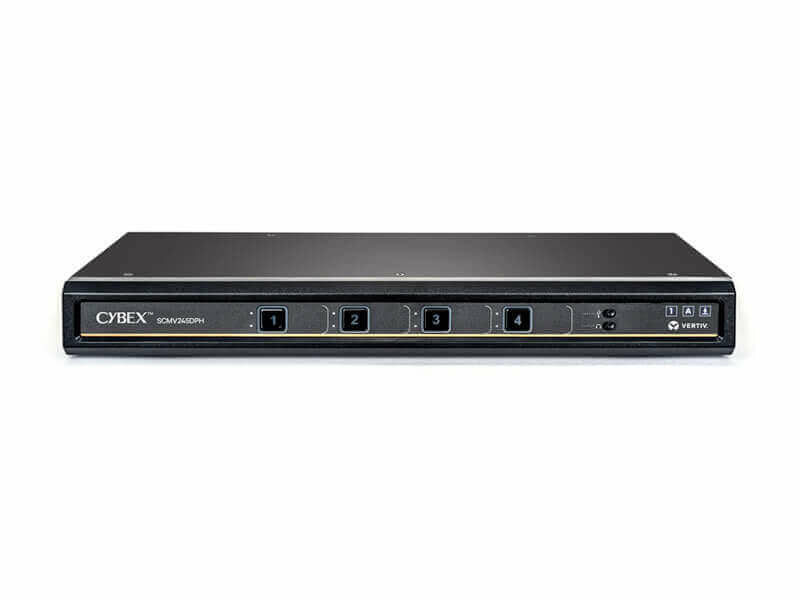 Vertiv SCMV2160DPH-400 – Sicherer KVM-Switch – 16-Port DP/HDMI, Dual-View – 4K/30 Hz, USB 2.0 Hub, NIAP/PP 4.0