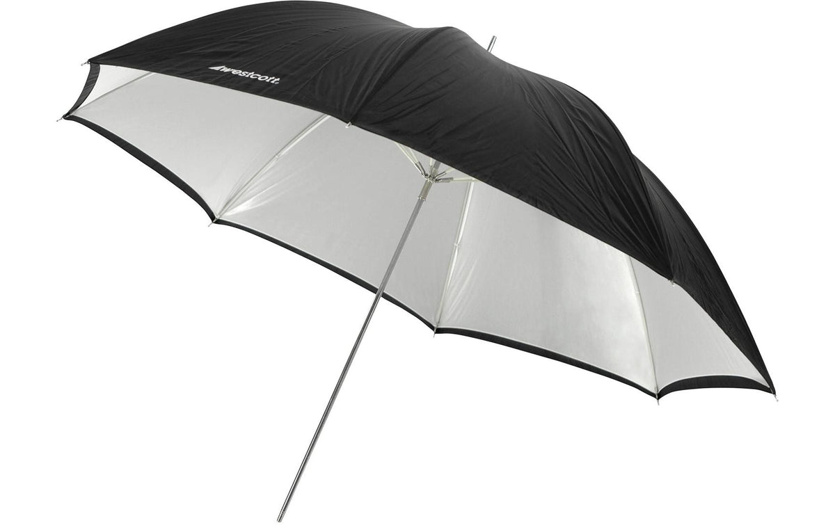 Westcott Convertible Schirm – 45" (Ø 1143 mm), 749 mm – Weiss/Schwarz