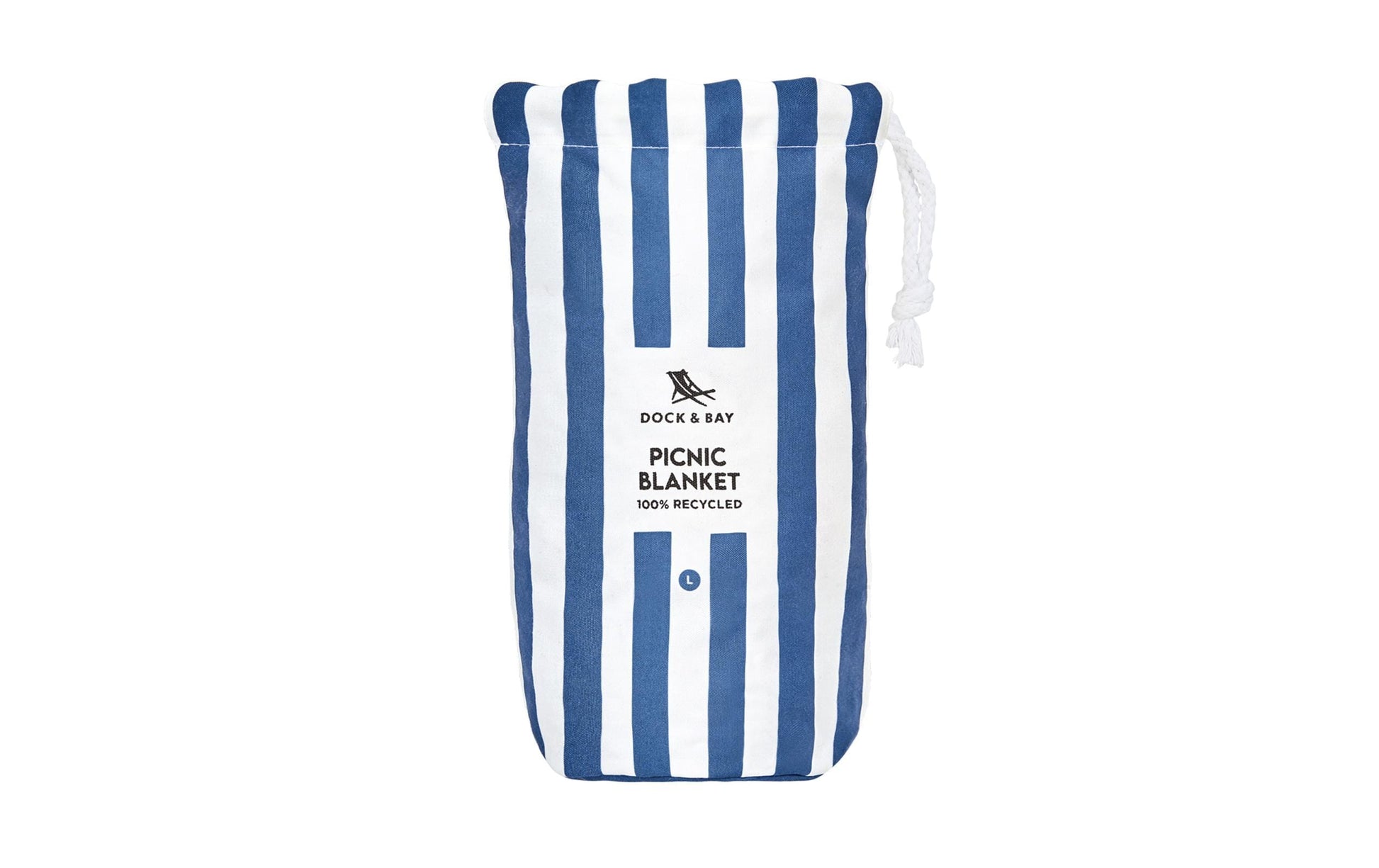 Dock & Bay Wohndecke – Polyester, Polyamid, Blau, Weiss – 170 × 170 cm