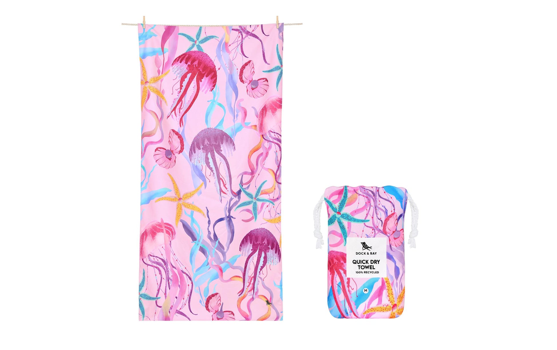 Dock & bay Badetuch Ready for Jelly – 70×130 cm, Polyester/Polyamid, Mehrfarbig