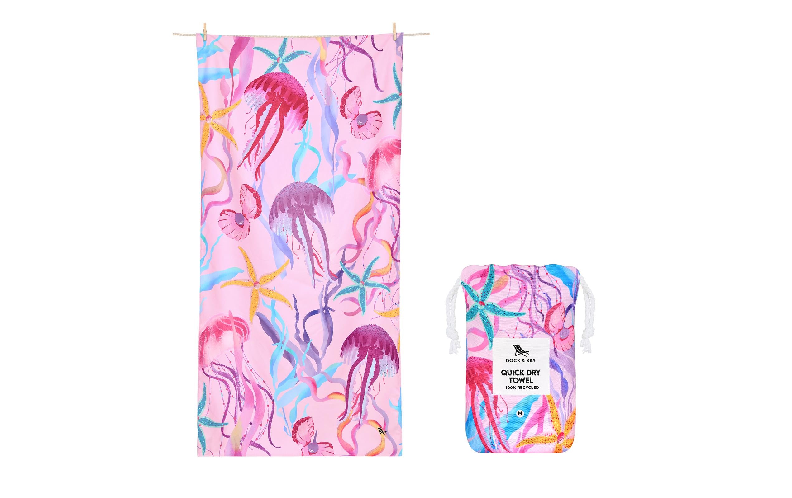 Dock & bay Badetuch Ready for Jelly – 70×130 cm, Polyester/Polyamid, Mehrfarbig