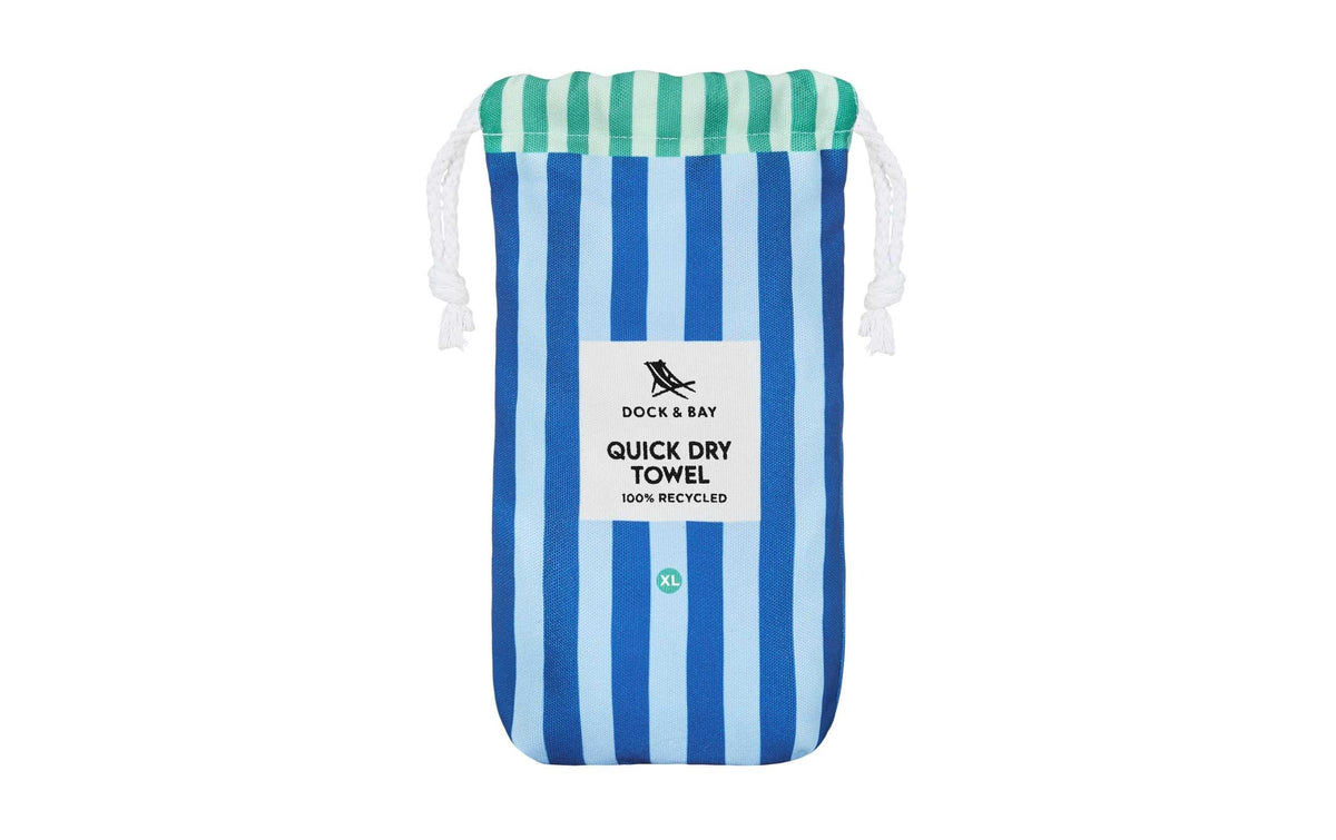 Dock & bay Strandtuch – 90 × 200 cm, Blau, Polyester/Polyamid