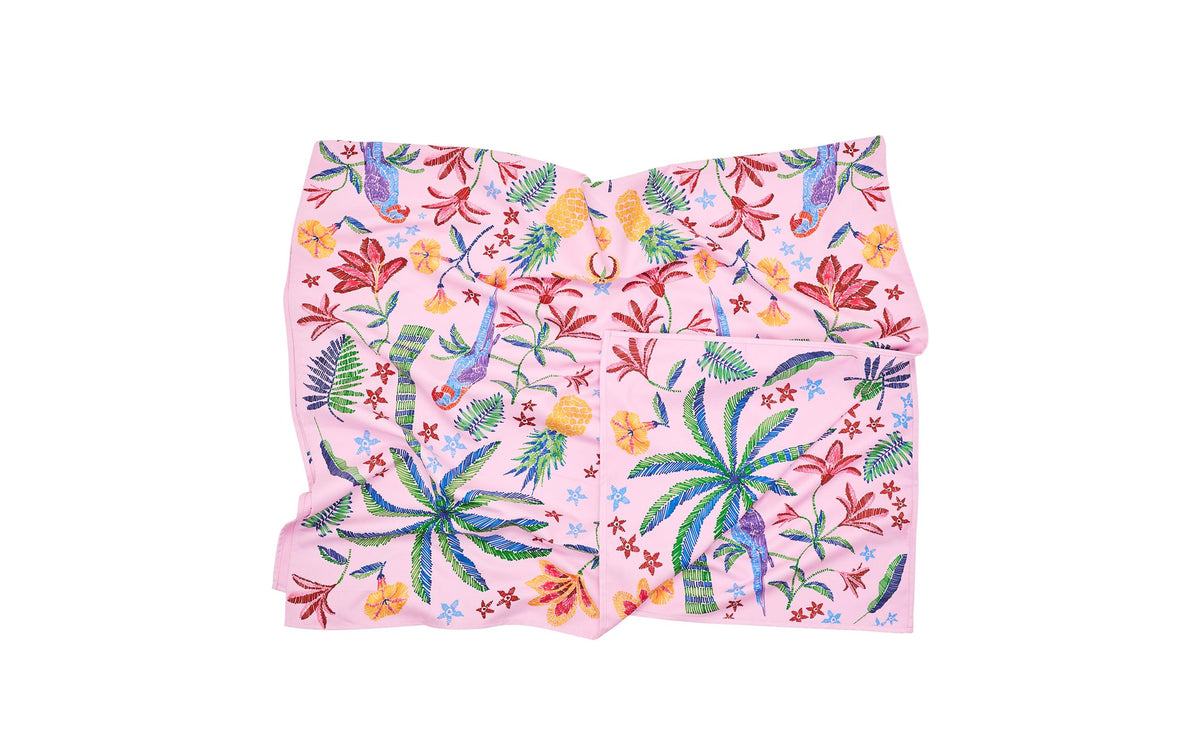 Dock & Bay Strandtuch – 90 × 200 cm, Mehrfarbig/Pink, Polyester/Polyamid