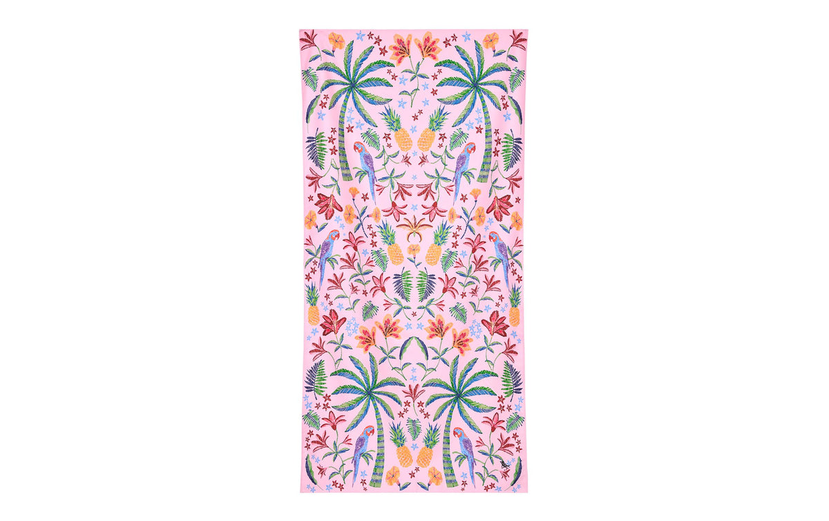 Dock & Bay Strandtuch – 90 × 200 cm, Mehrfarbig/Pink, Polyester/Polyamid