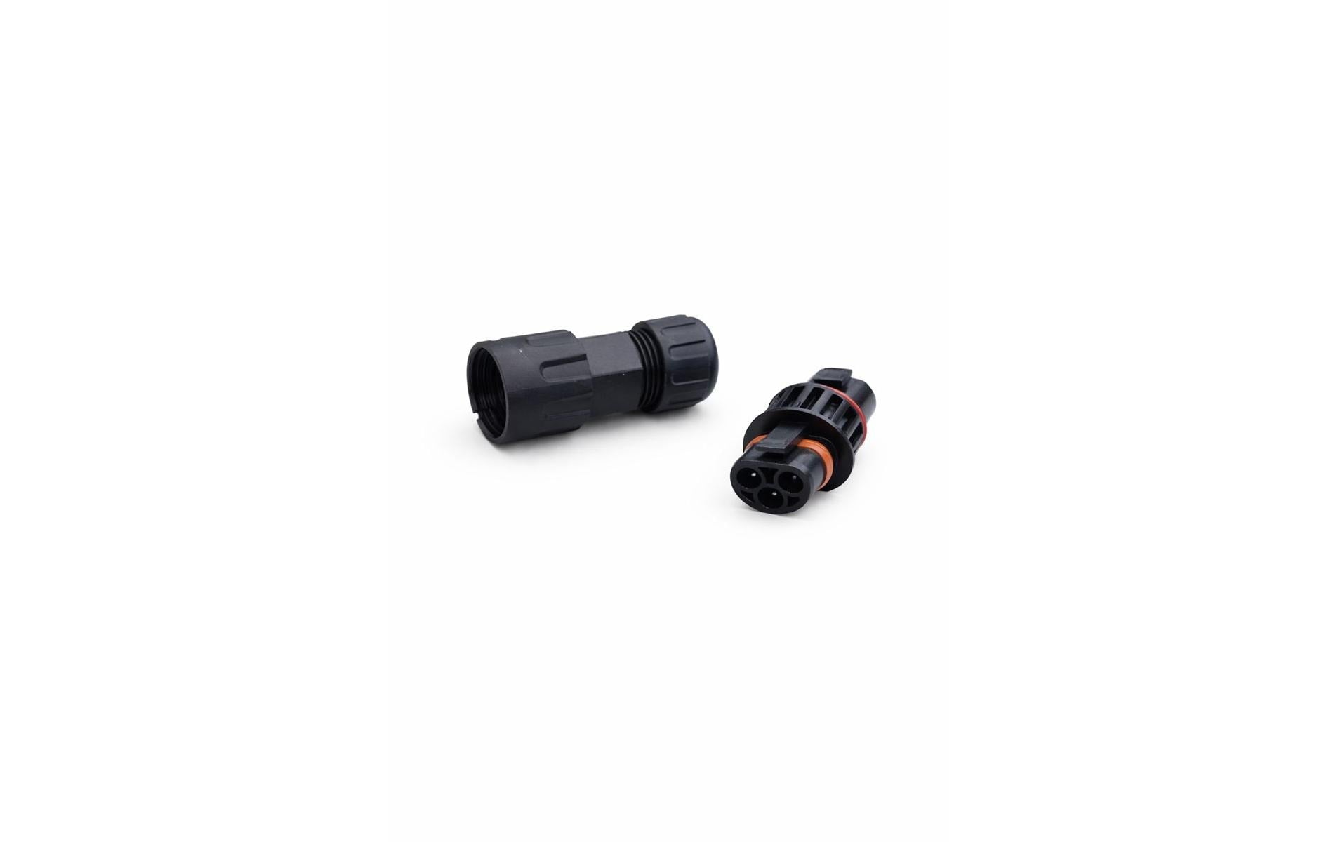 Zendure Steckerteil, 3-polig 16 A 250 V, IP66/68, M25-VL-3P (männlich), Schraubanschluss – schwarz