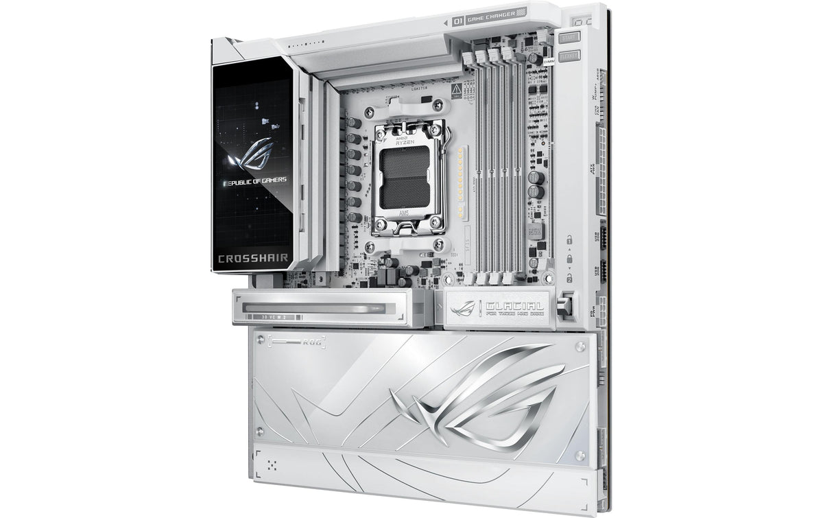 ASUS ROG CROSSHAIR X870E GLACIAL – Mainboard – AM5, AMD X870E, E-ATX, DDR5, für AMD Ryzen 7000/8000/9000