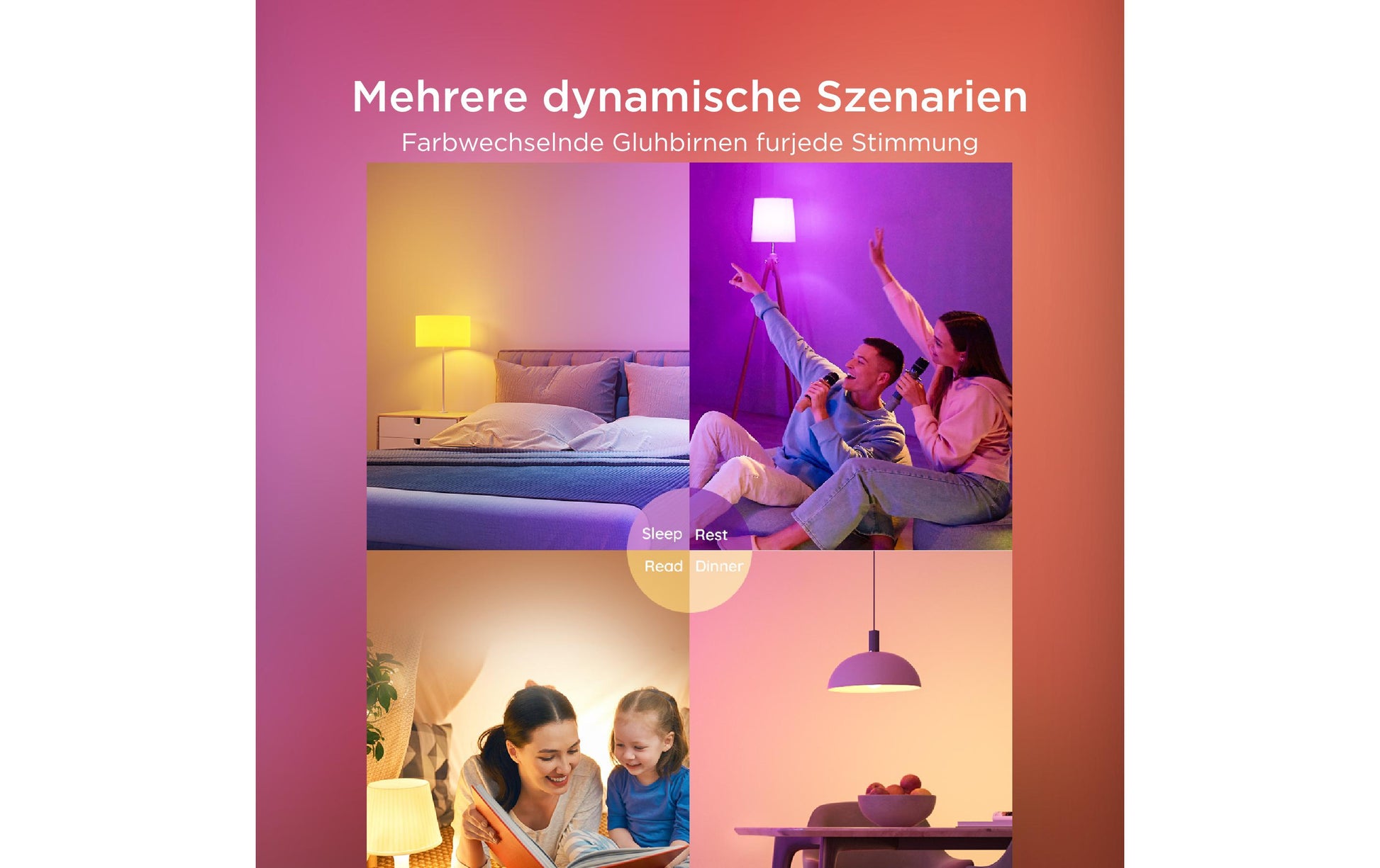 Govee Smart-Leuchtmittel E27 – RGBW, 2700–6500 K, 800 lm, Matter – für Amazon Alexa, Google Home – 2 Stk.