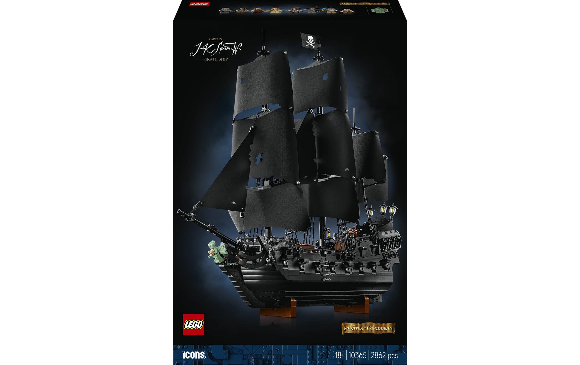 LEGO Icons Captain Jack Sparrows Piratenschiff Bausatz – 55,5 × 15,7 × 37,8 cm – 2862-teilig – ab 18 J.