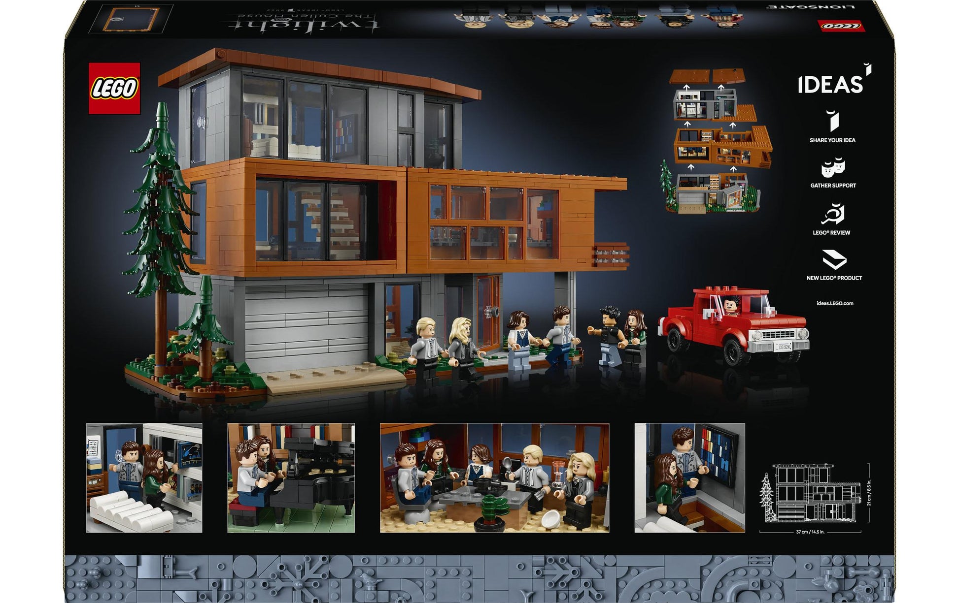 LEGO Ideas 21354 3D Puzzle The Cullen House – 2001 Teile – 37,8 × 10,3 × 55,5 cm – ab 18 Jahren