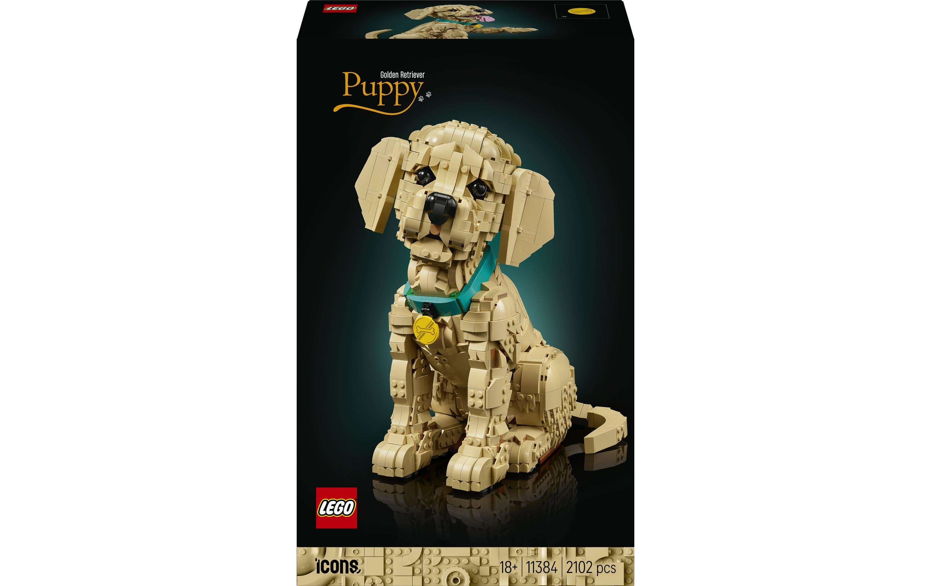 LEGO 3D Puzzle Icons Golden Retriever Welpe 11384 – 2102 Teile – ab 18 Jahren