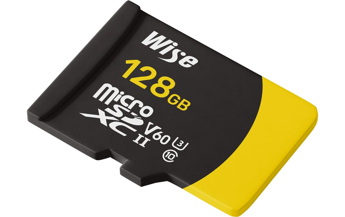 Wise microSDXC 128 GB – UHS-II, V60, 290/100 MB/s, ohne Adapter