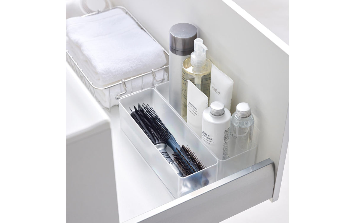 Yamazaki Schubladenelement – stapelbar, weiss, Kunststoff, B 240 × H 72 × T 240 mm, 2er-Set