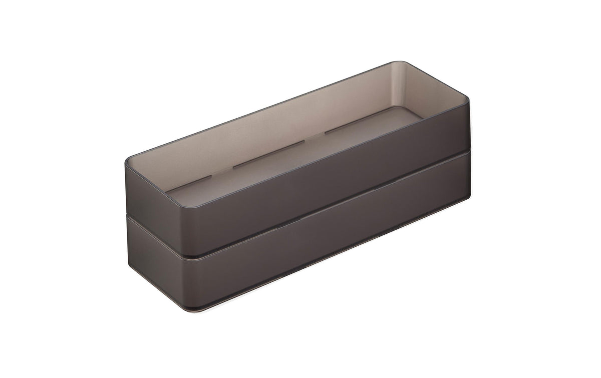 Yamazaki Stapelbares Schubladenelement, Schwarz, Kunststoff, B 80 × H 37 × T 240 mm, 6er-Set
