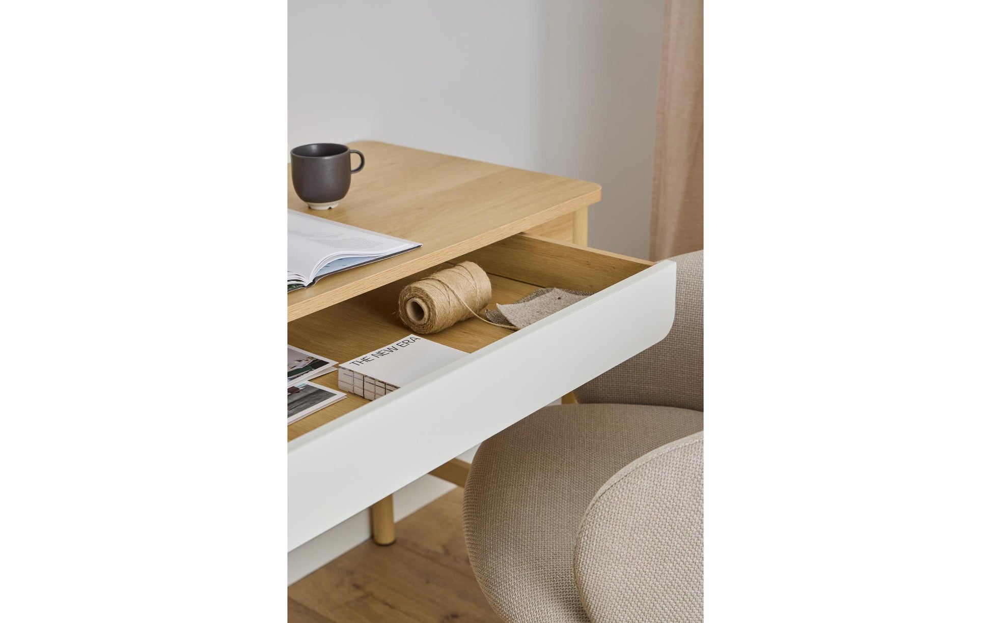 actona AC Design Alpena – Bürotisch, 110 × 50 cm, 100 kg, braun/eiche, MDF