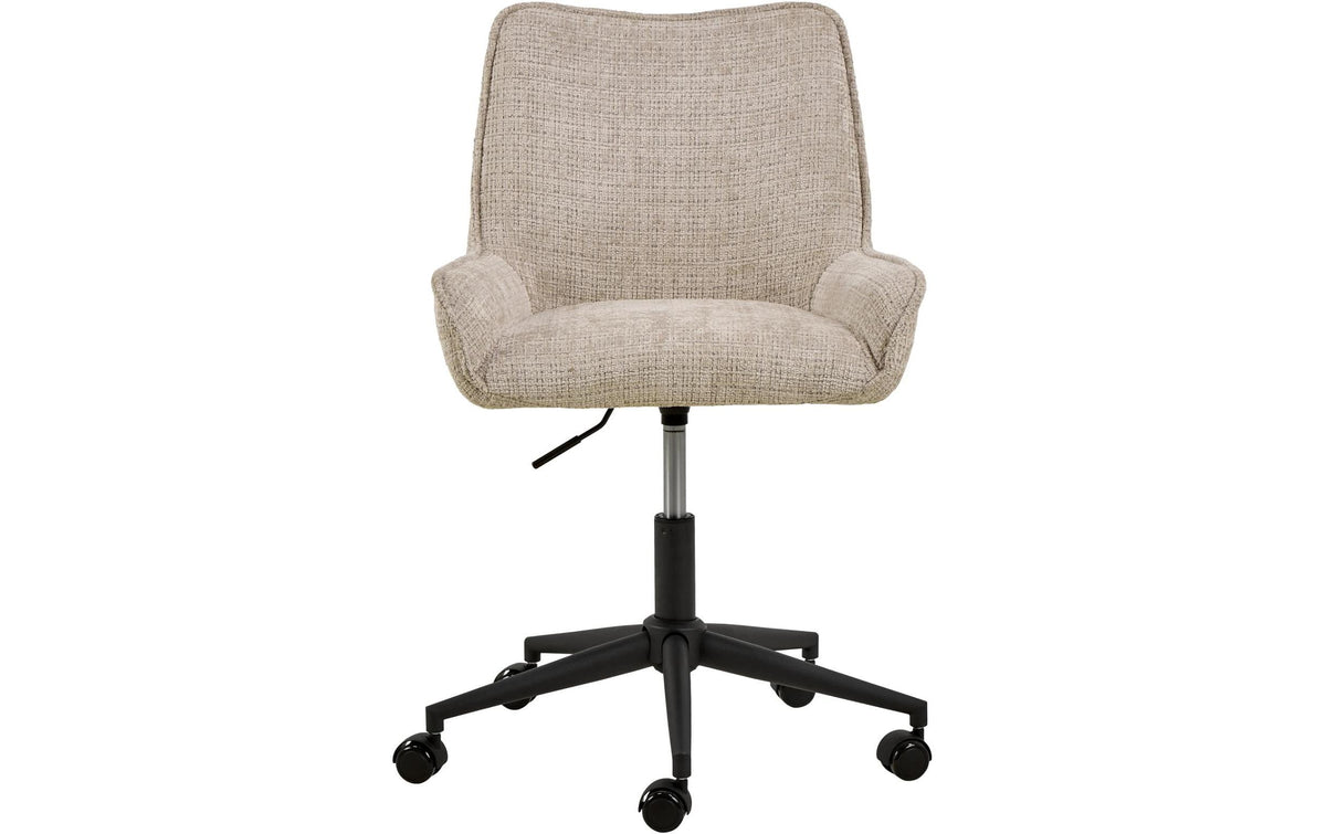 actona AC Design Eddie Bürostuhl – Polsterrücken – Beige, Armlehnen, 52–62 cm, bis 110 kg