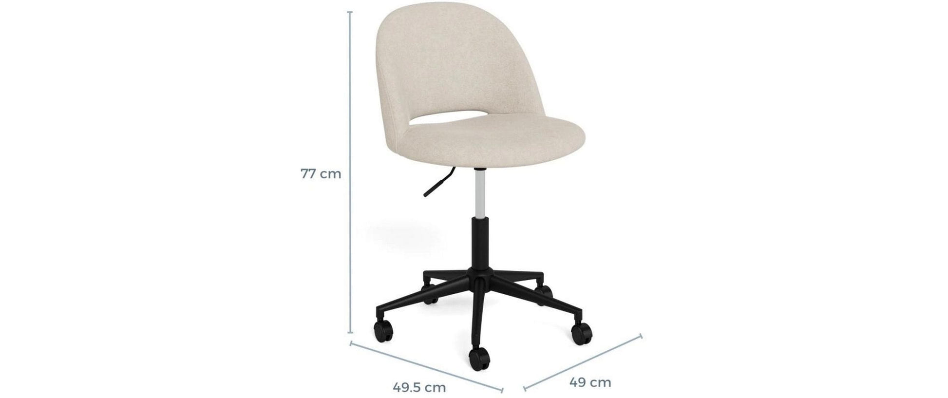 actona AC Design Allan Bürostuhl – Polsterrücken – Beige, bis 110 kg