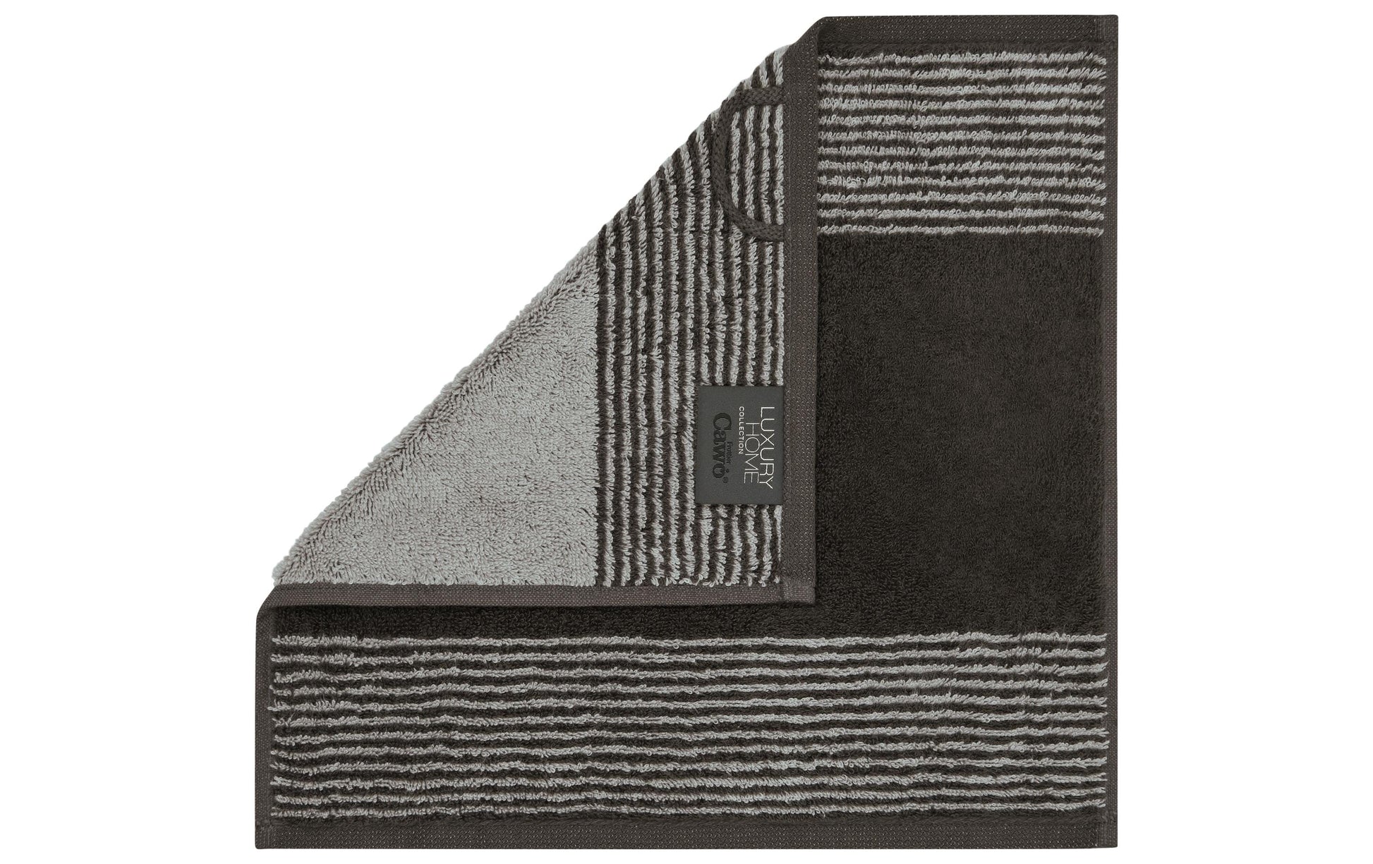 Cawö Waschlappen Two-Tone – 30×30 cm, Baumwolle, Dunkelgrau