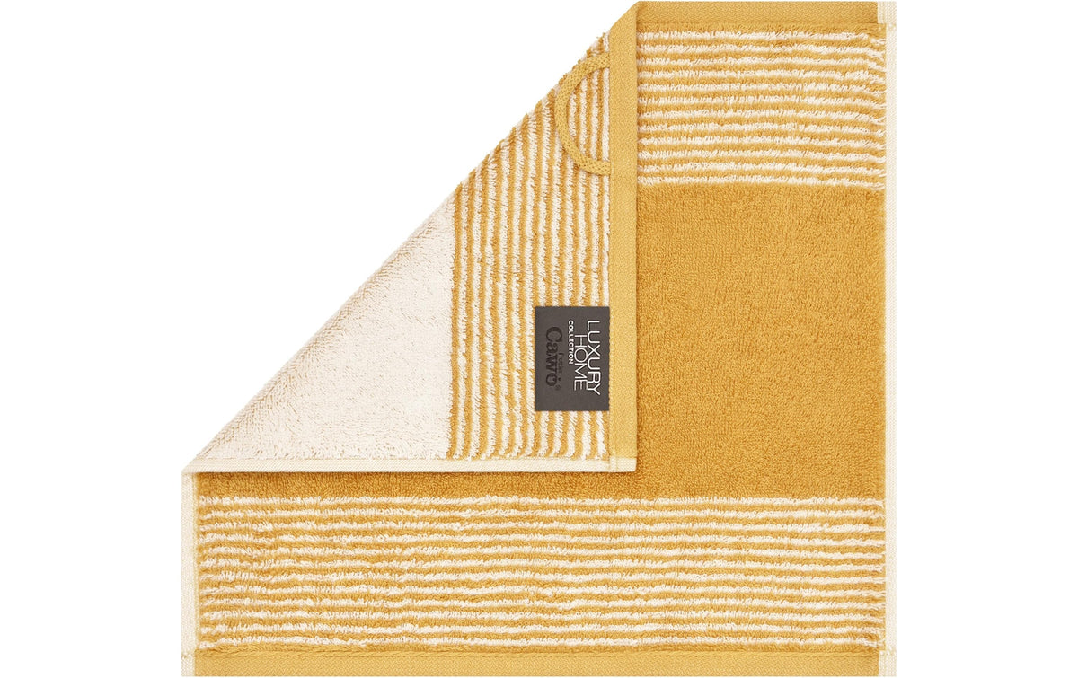 Cawö Waschlappen Two-Tone – 30×30 cm, Baumwolle, Gold