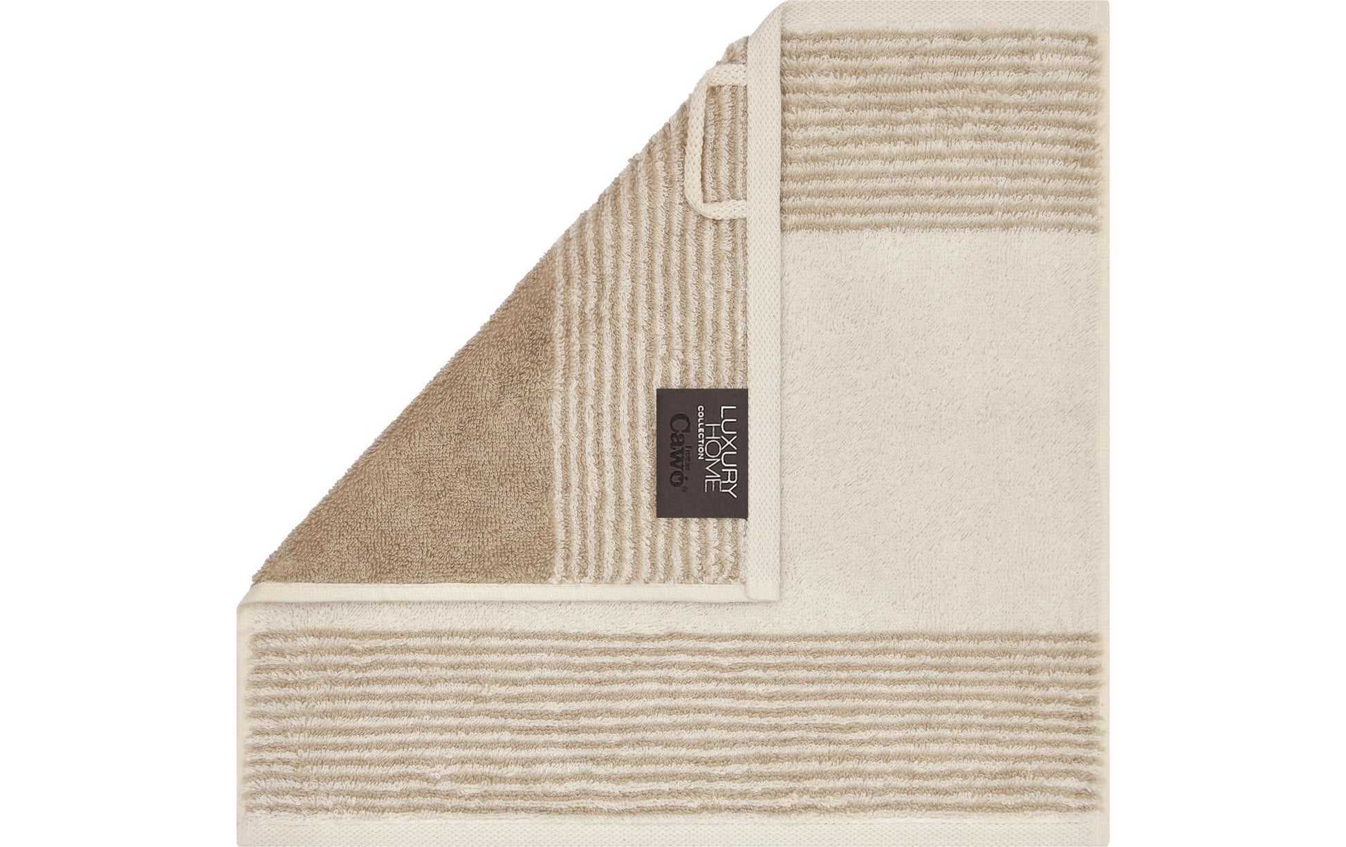 Cawö Waschlappen Two-Tone – 30×30 cm, Baumwolle, Beige
