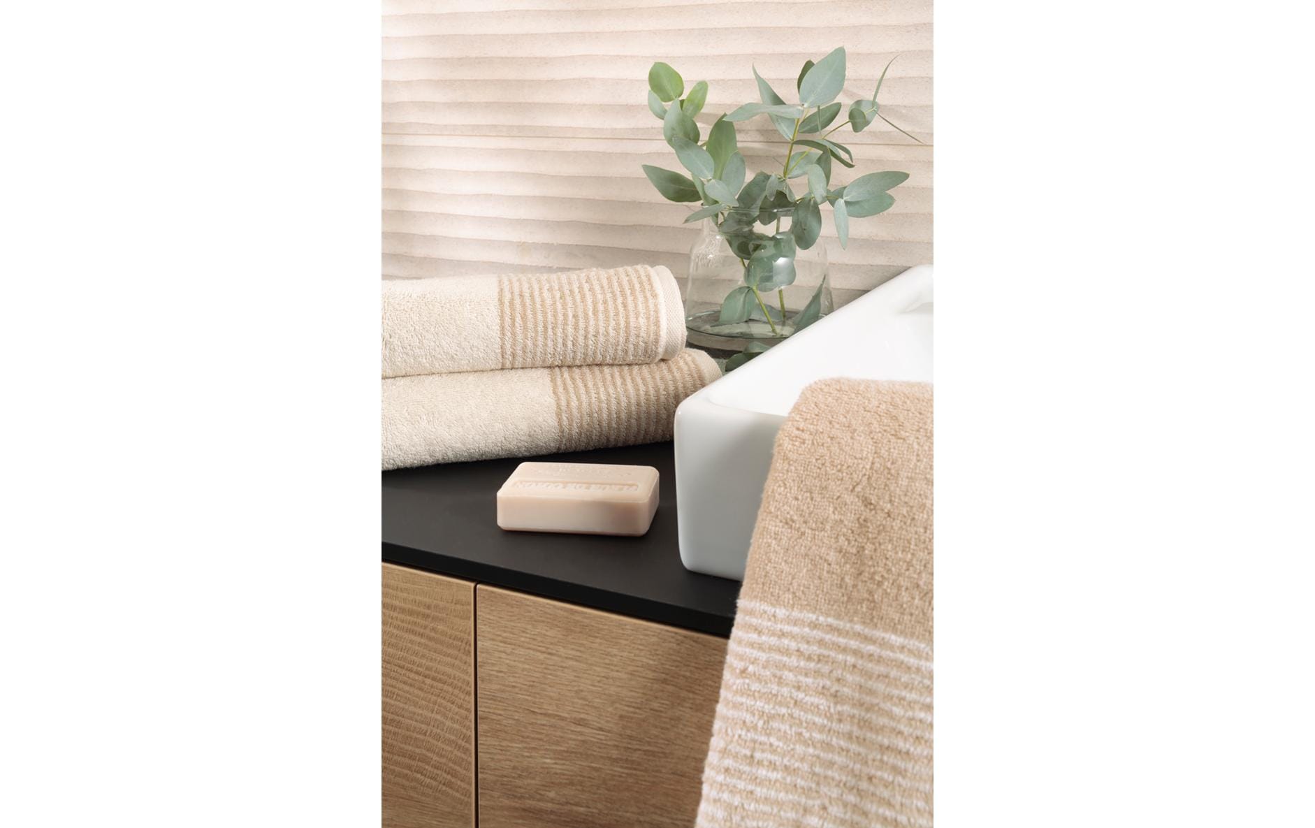 Cawö Waschlappen Two-Tone – 30×30 cm, Baumwolle, Beige