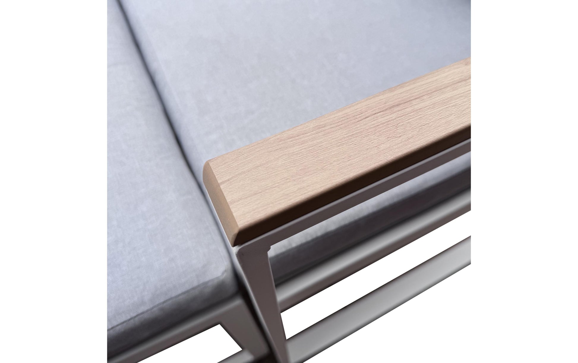 Cocon Lounge-Set – B 160 × T 65 × H 88 cm – Polyester, Polywood, Stahl (beschichtet), Beige, Grau – 3-teilig