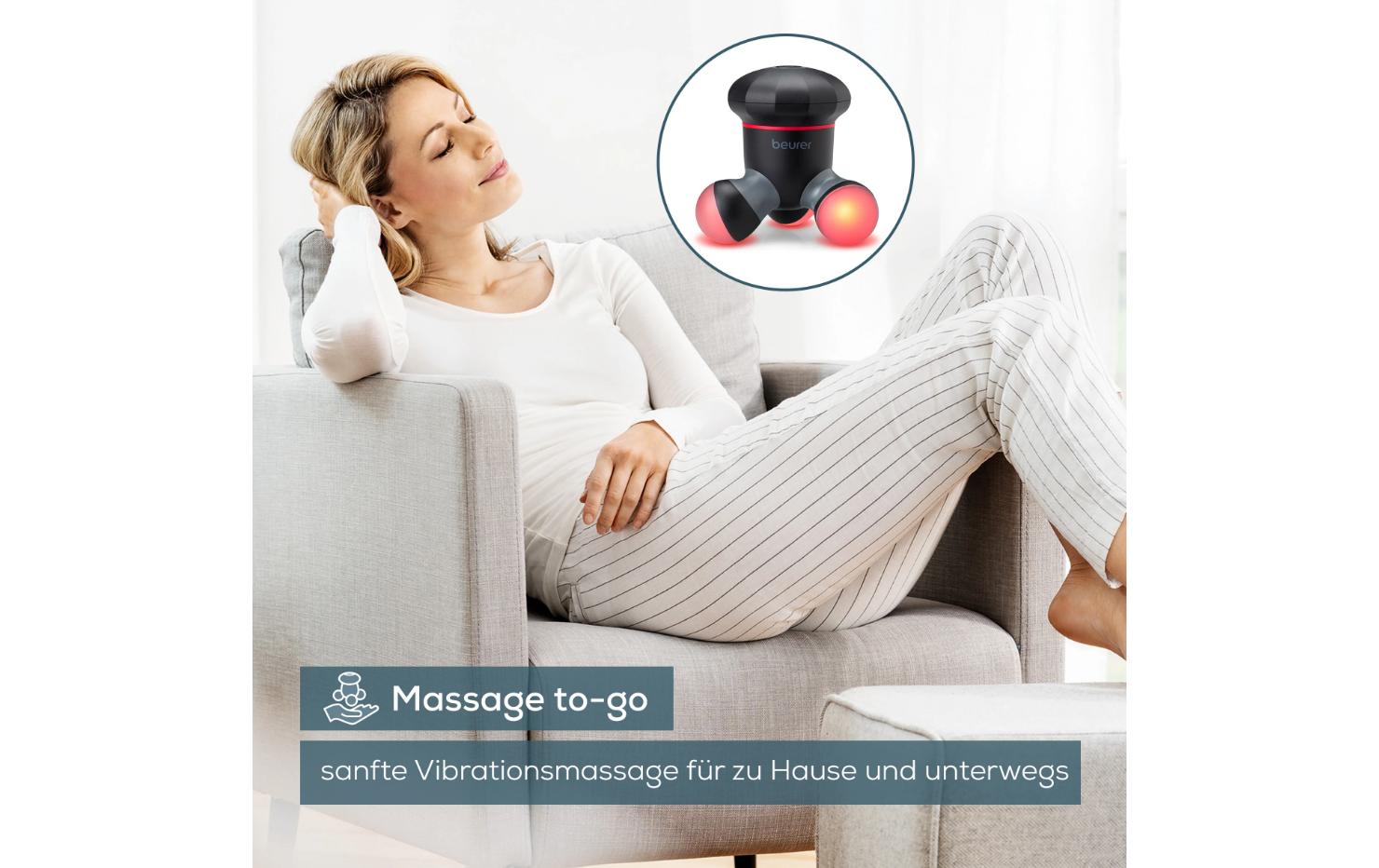 Beurer Massagegerät MG 18 – Vibrationsmassage – Batteriebetrieb, Schwarz