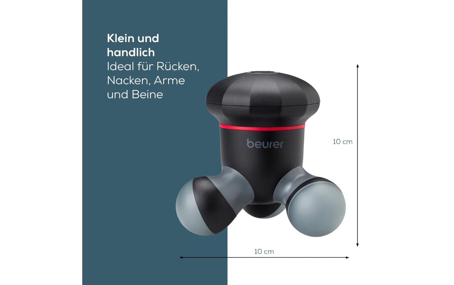 Beurer Massagegerät MG 18 – Vibrationsmassage – Batteriebetrieb, Schwarz