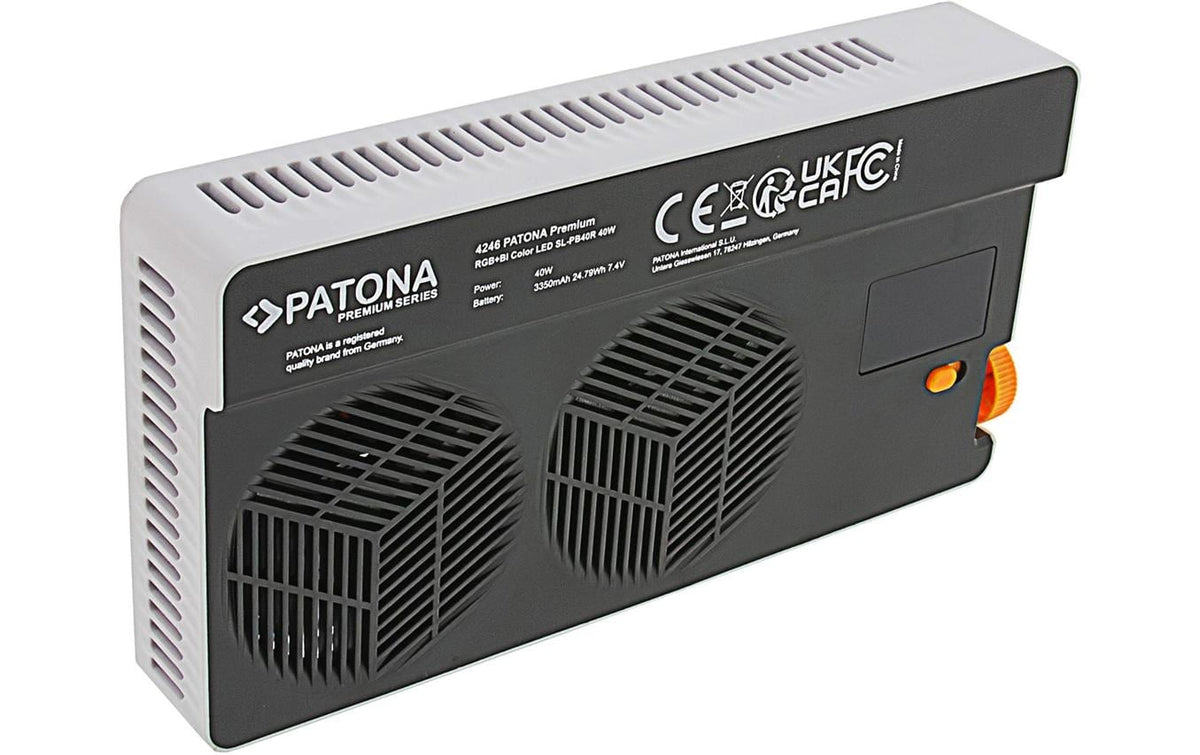 PATONA Premium Licht 4246 Streaming-Licht – 40 W, RGBW, 2500–9000 K, dimmbar – 24,8 Wh Akku