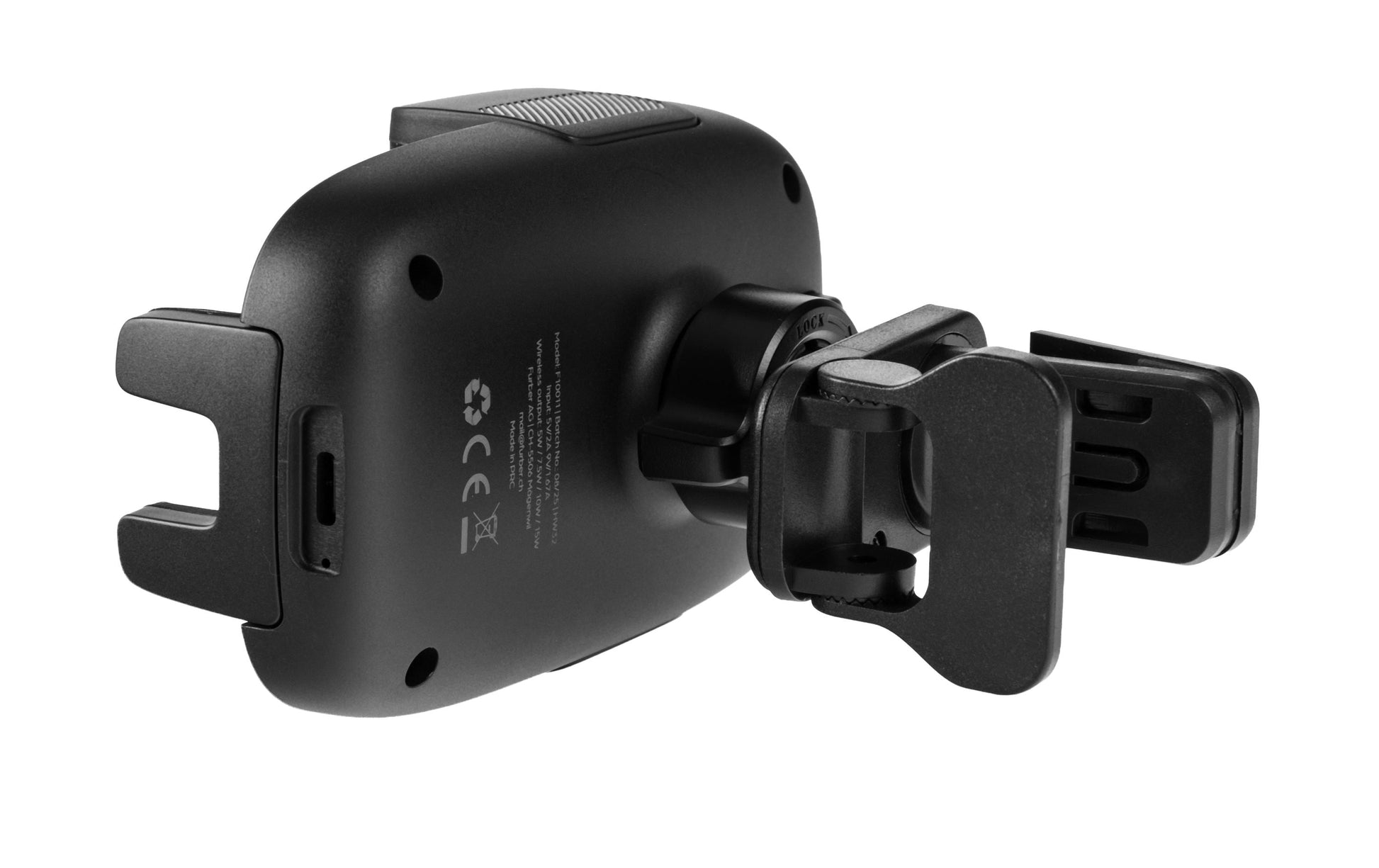 Onit Auto-Ladehalterung – Qi 15 W – Lüftungsschlitz, 59–85 mm, drehbar, neigbar – Schwarz