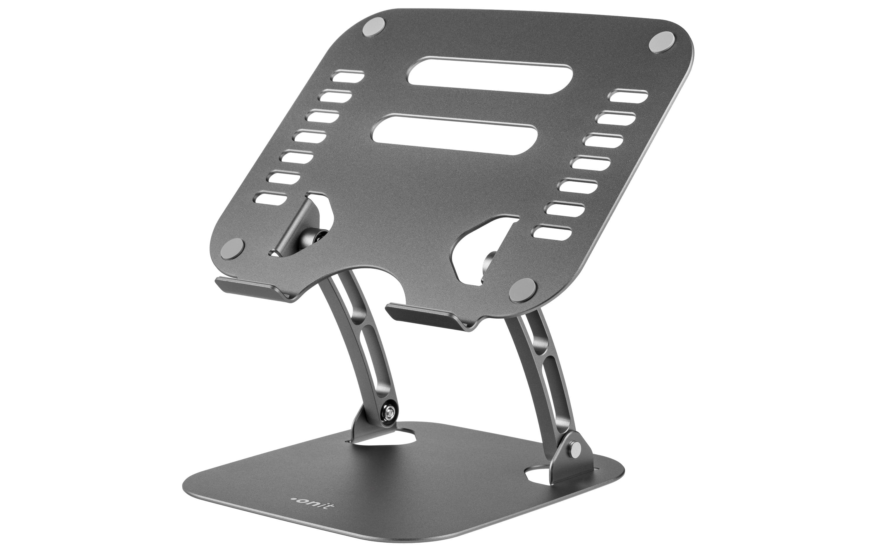 Onit Laptop-Ständer – bis 17,3", höhenverstellbar – Grau