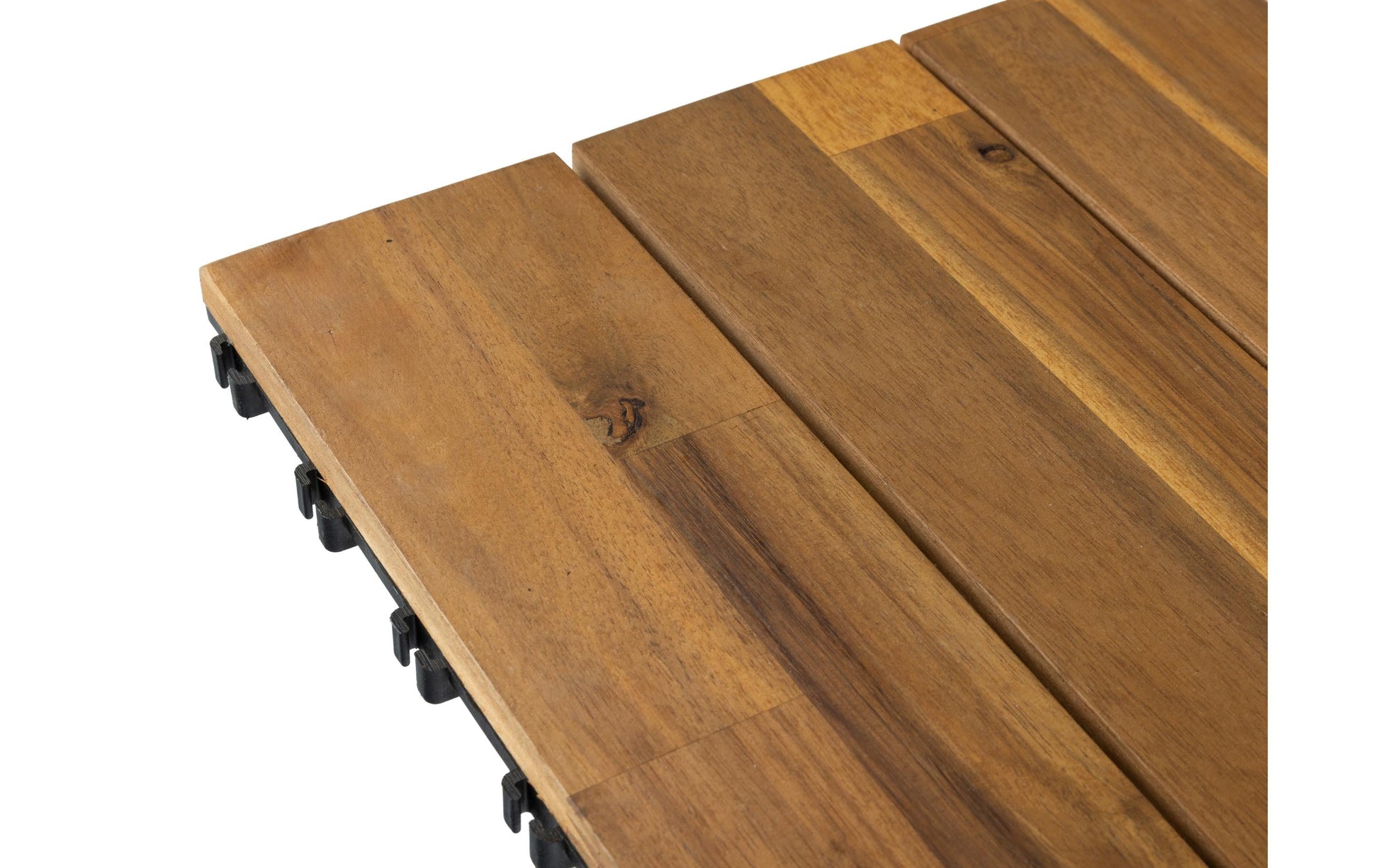 Cocon Bodenplatte lang – 60 × 30 × 2,4 cm, Akazie (FSC), laminiert, braun, 6 Stk., für Klickverbindung