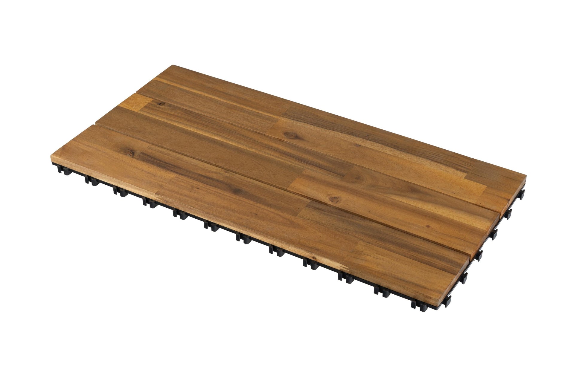 Cocon Bodenplatte lang – 60 × 30 × 2,4 cm, Akazie (FSC), laminiert, braun, 6 Stk., für Klickverbindung