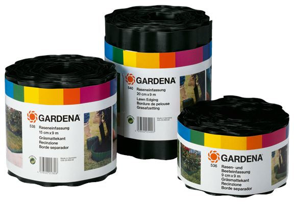 Gardena Beeteinfassungsrolle – 150 mm × 9 m, Kunststoff, Schwarz