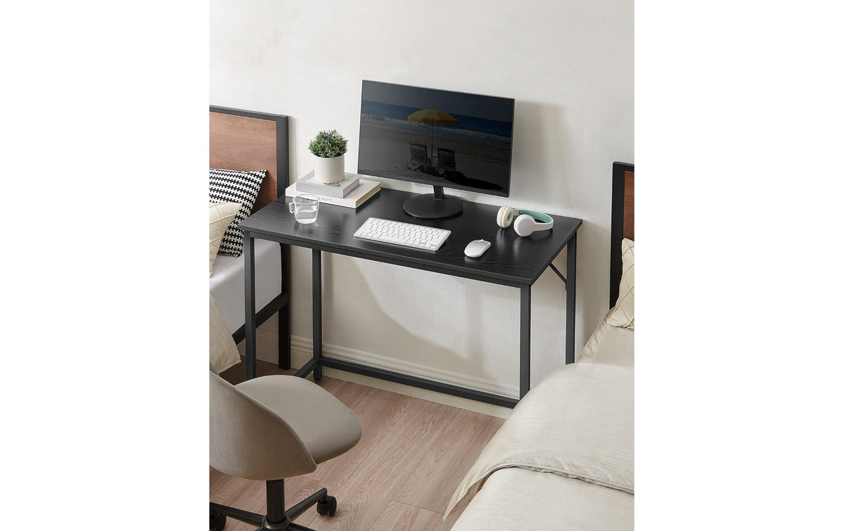 Vasagle Höhenverstellbarer Tisch, 50 × 100 cm, 50 kg, Schwarz, Spanplatte/Stahl