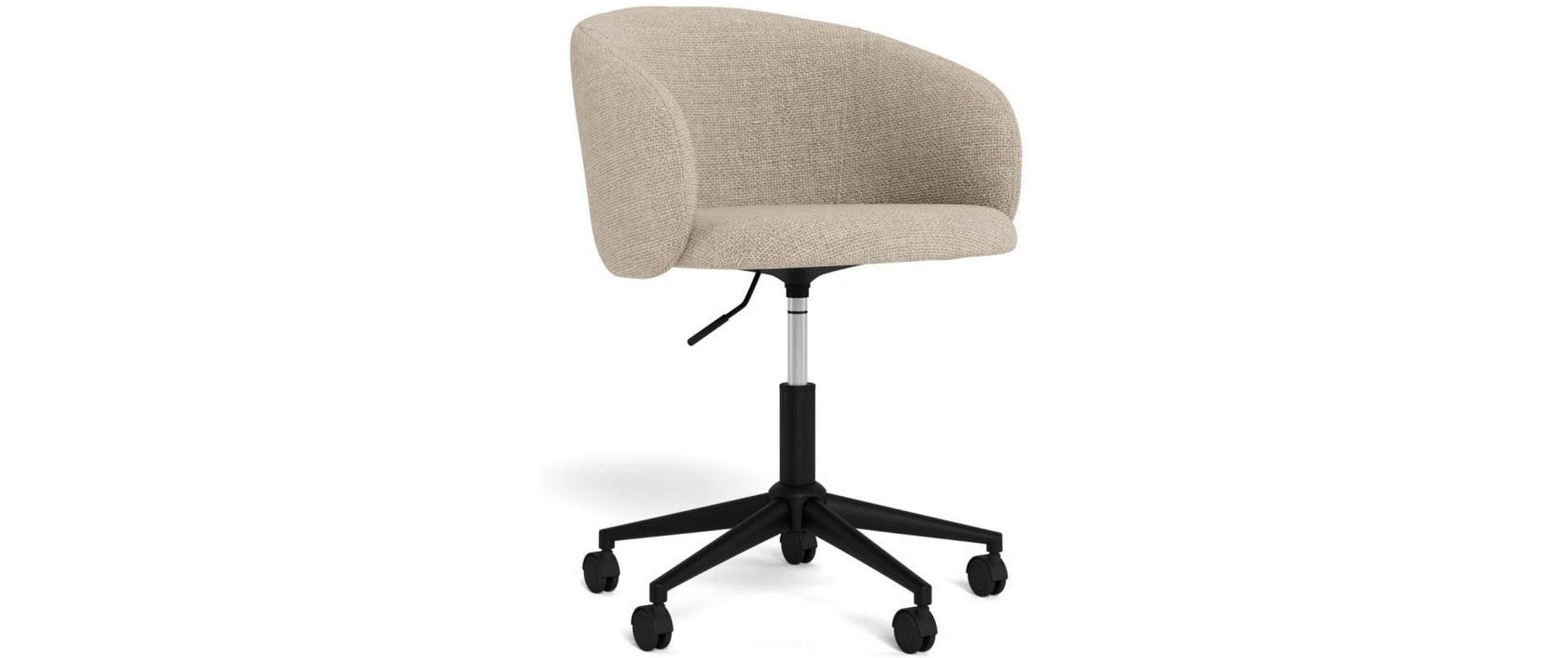 actona AC Design Eleanor Bürostuhl – Stoff/Polsterrücken – Beige, mit Armlehnen, bis 110 kg