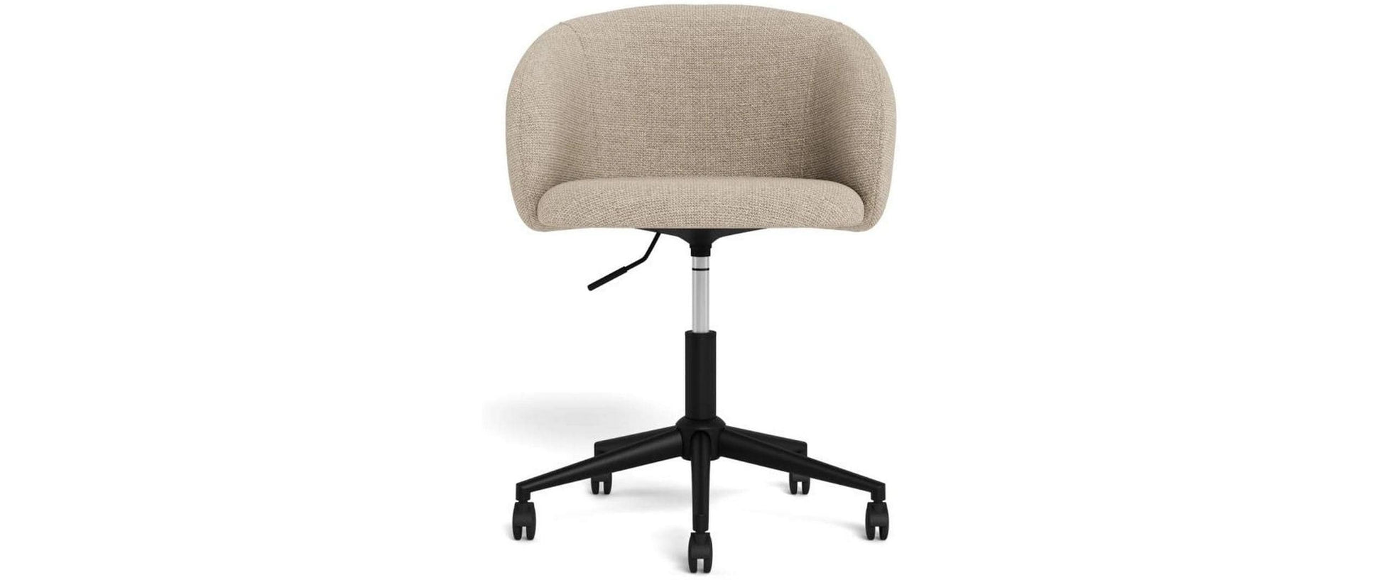 actona AC Design Eleanor Bürostuhl – Stoff/Polsterrücken – Beige, mit Armlehnen, bis 110 kg