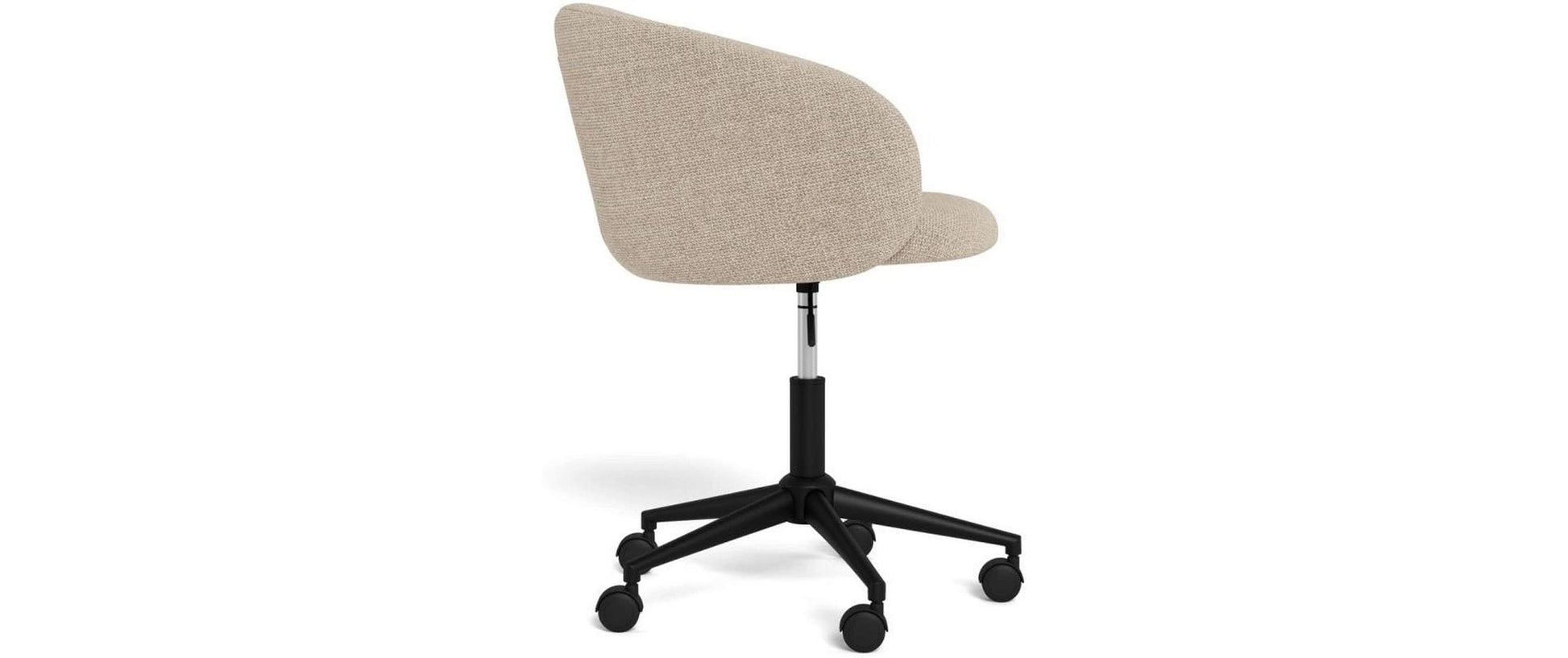 actona AC Design Eleanor Bürostuhl – Stoff/Polsterrücken – Beige, mit Armlehnen, bis 110 kg