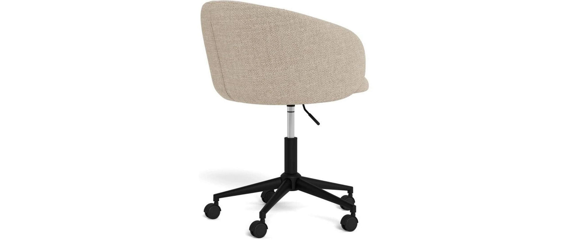 actona AC Design Eleanor Bürostuhl – Stoff/Polsterrücken – Beige, mit Armlehnen, bis 110 kg
