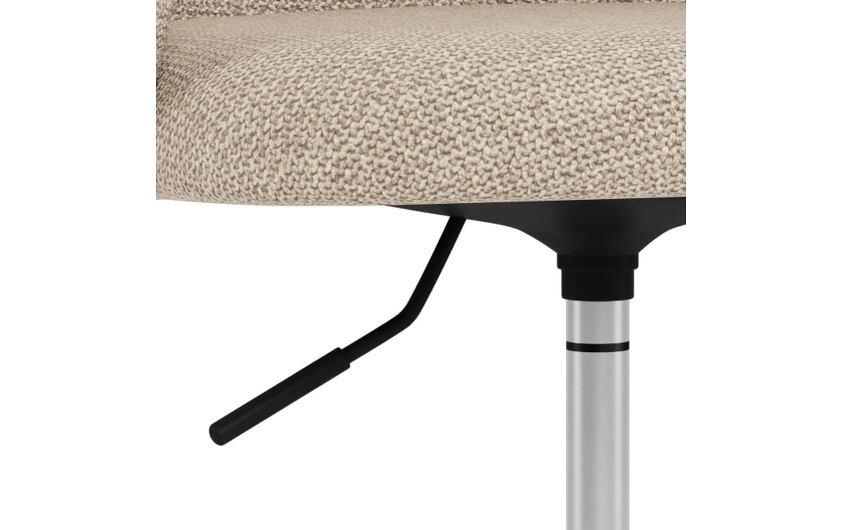 actona AC Design Eleanor Bürostuhl – Stoff/Polsterrücken – Beige, mit Armlehnen, bis 110 kg