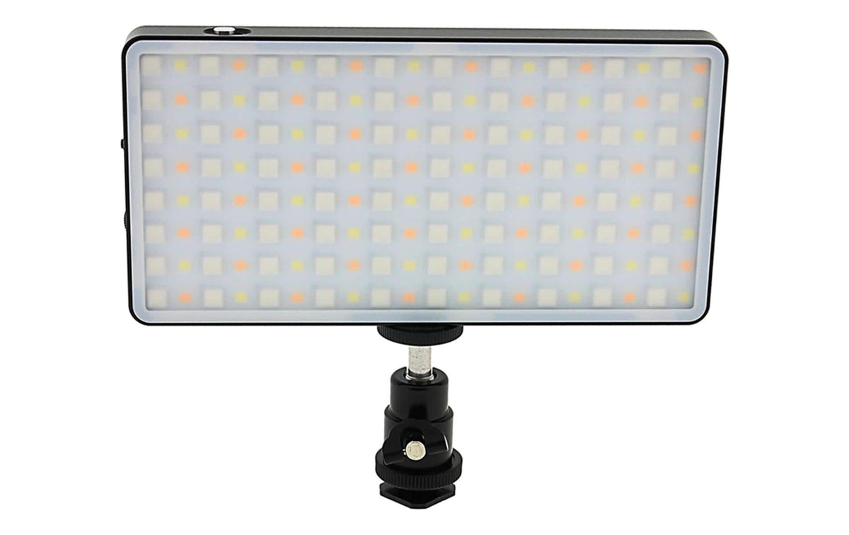 Patona Prem LED Foto- und Videolicht 160 – RGB, 2500–8500 K, dimmbar, 1450 Lux – Lithium-Polymer, Schwarz