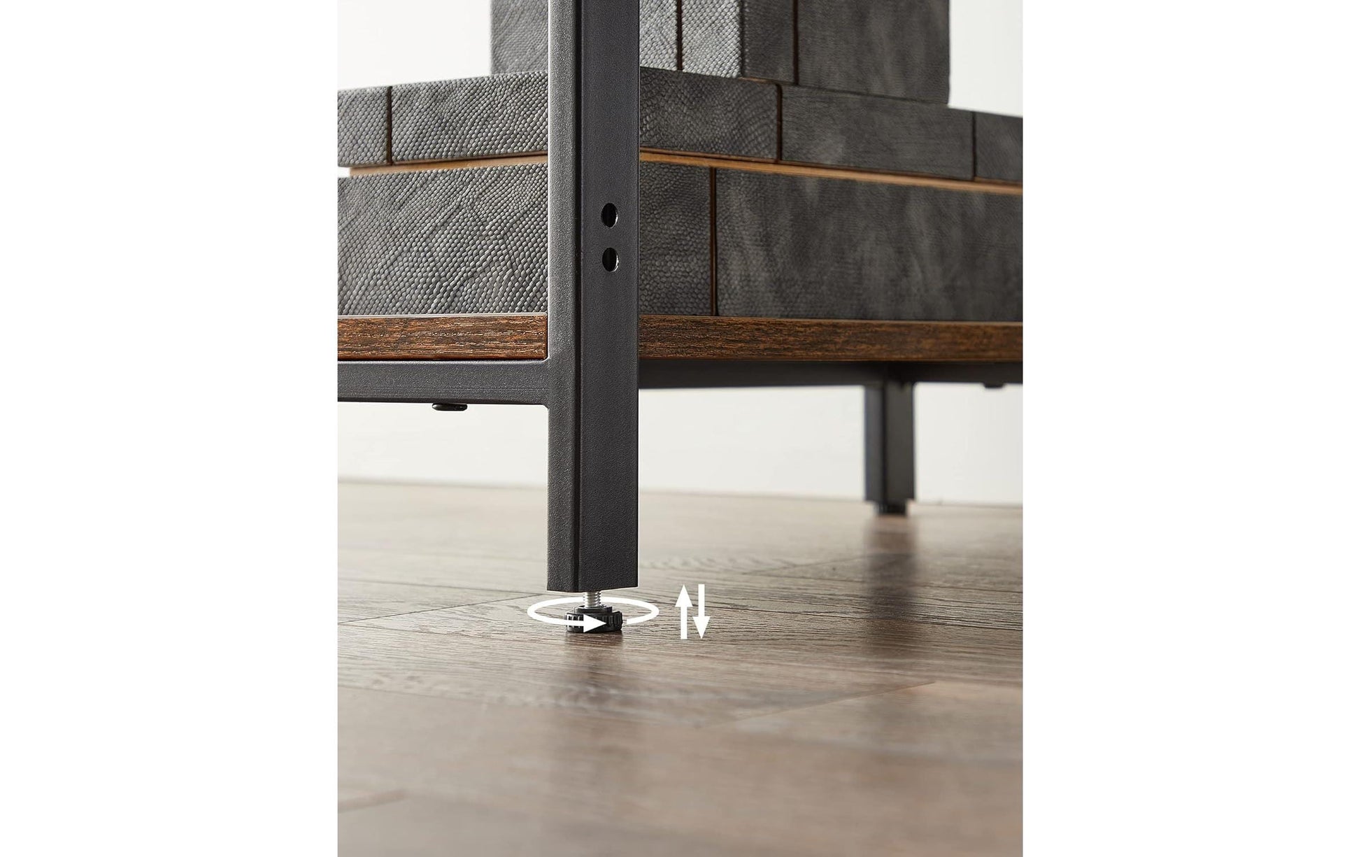 Vasagle Höhenverstellbarer Tisch, 50 × 100 cm, 50 kg, Braun/Schwarz, Spanplatte/Stahl