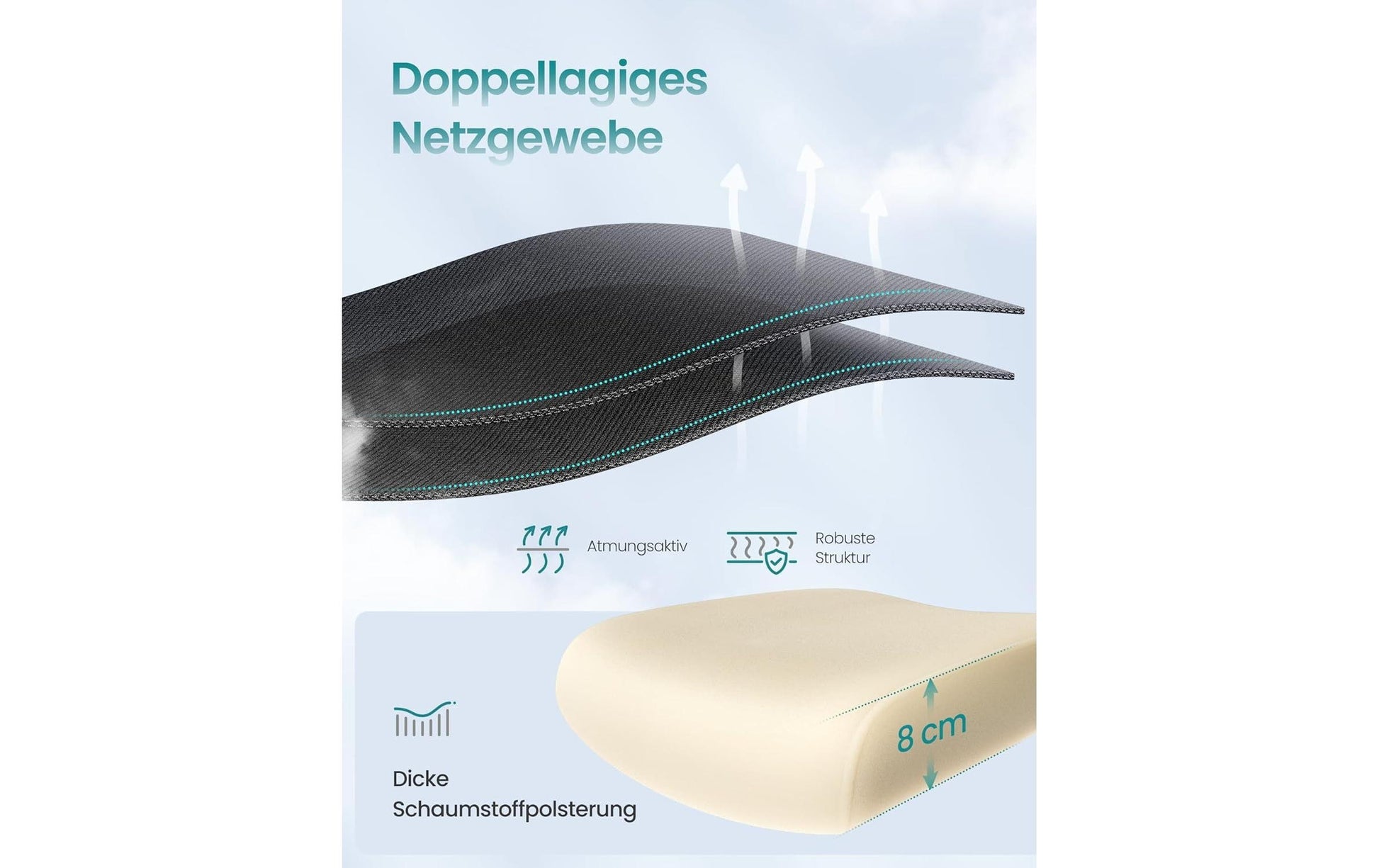 Songmics Bürostuhl – Netzrücken – Schwarz, bis 120 kg
