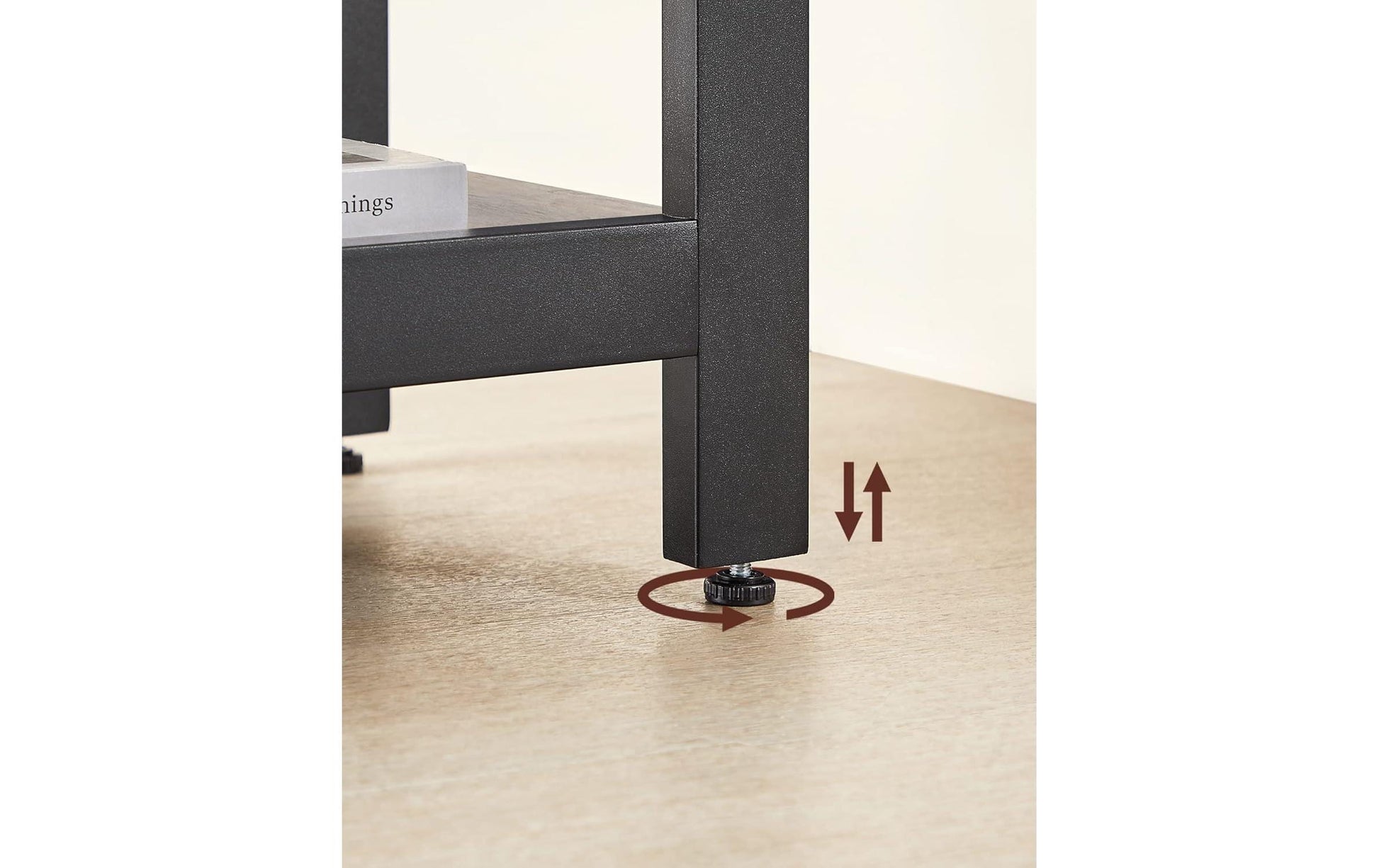 Vasagle Höhenverstellbarer Tisch, 138 × 138 cm, 50 kg, Grau/Schwarz, Stahl