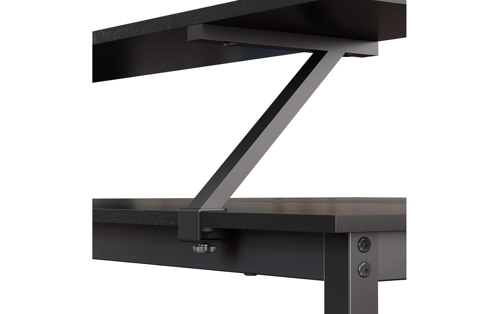 Vasagle Höhenverstellbarer Tisch, 120 × 15,5 cm, 50 kg, Schwarz, Spanplatte/Stahl