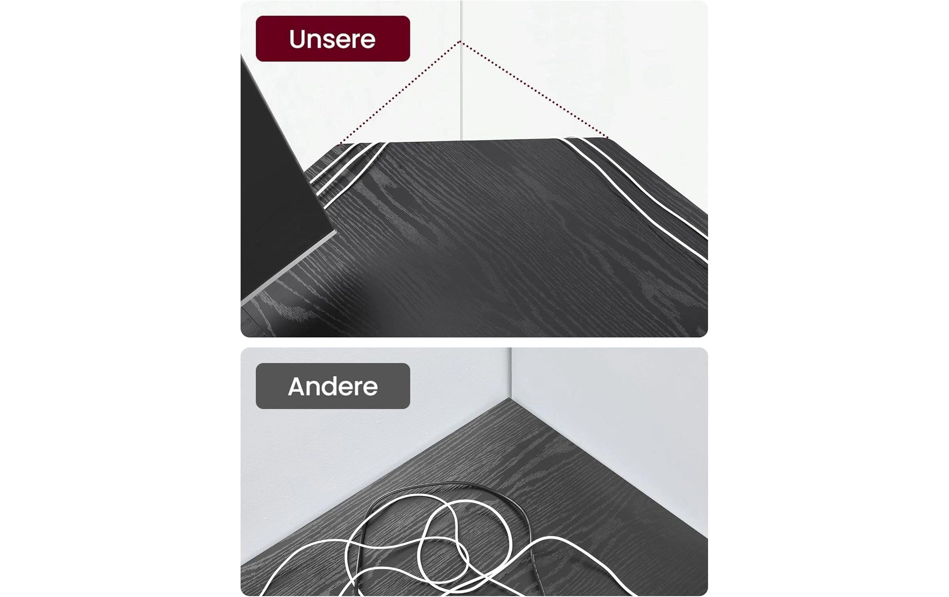 Vasagle Höhenverstellbarer Tisch, 138 × 138 cm, 50 kg, Schwarz, Spanplatte/Stahl