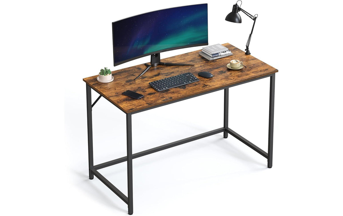 Vasagle Höhenverstellbarer Tisch, 60 × 120 cm, 50 kg, Schwarz/Braun, Spanplatte/Stahl