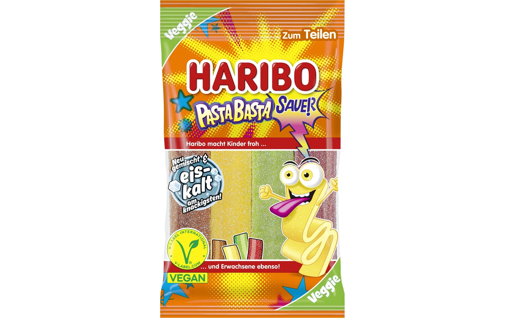 Haribo Pasta Basta Gummibonbons – Sauer, Vegan – 160 g