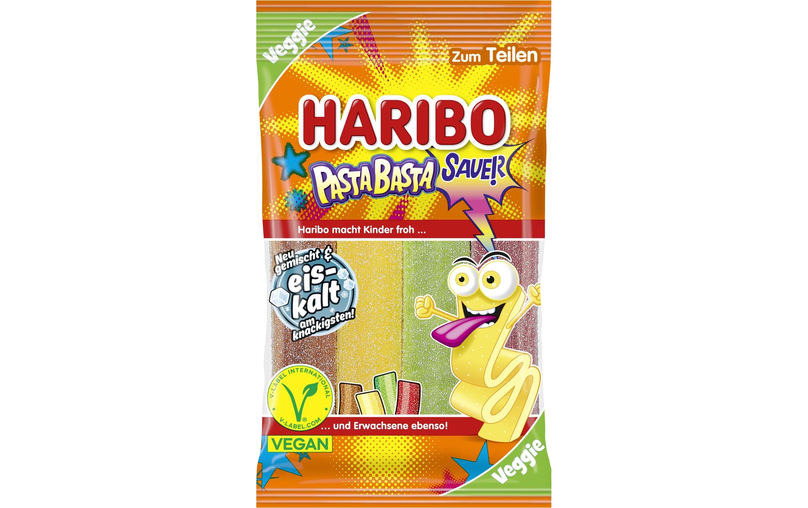 Haribo Pasta Basta Gummibonbons – Sauer, Vegan – 160 g
