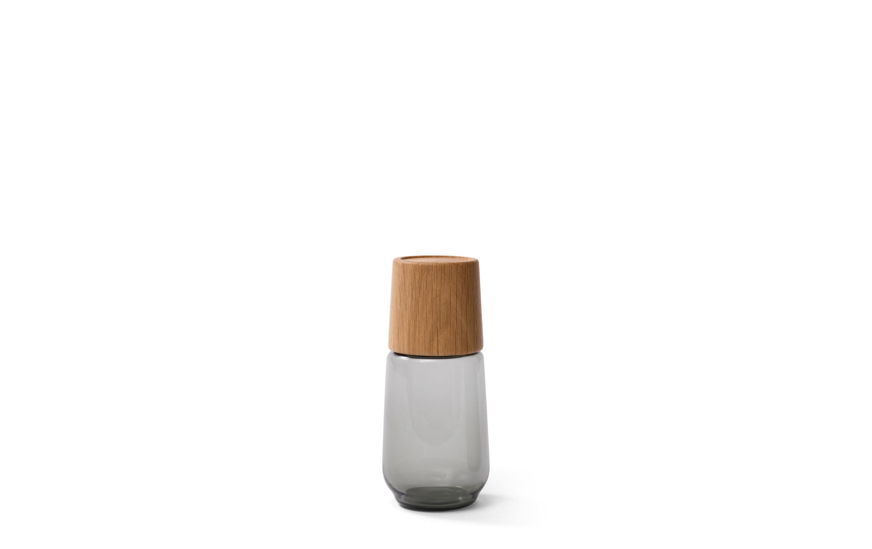 Crushgrind Ölflasche 260 ml, Glas/Holz, Braun/Grau